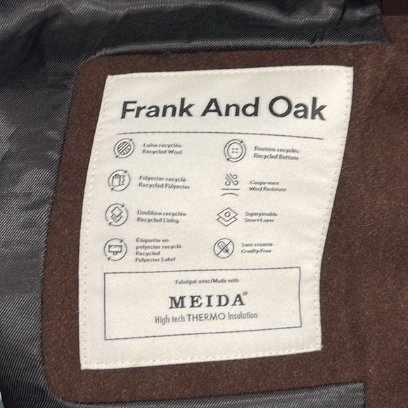 Brand new Frank and Oak top coat with tag - Picture 4 of 4